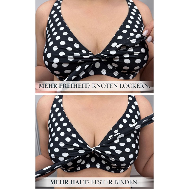 Vivisence 3203 Women's Bikini Bra Soft Cups Striped Pattern -