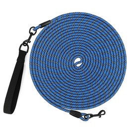 Recall Lead 10 m for Dogs, 5 m 10 m 20 m 30 m Dog Lead for Medium Large Dogs with Padded Handle (Blue)