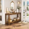 47" Farmhouse Wood Entryway Table Narrow Console Table with Storage