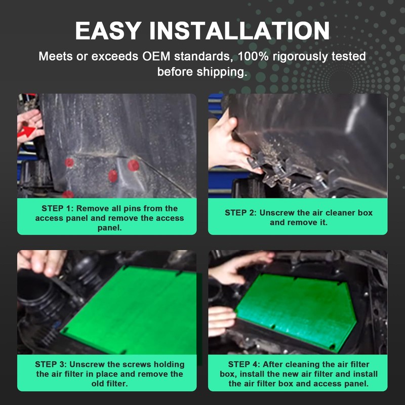 17215-HL4-A02 Honda Pioneer Air Filter Replacement for 2016 2017 2018