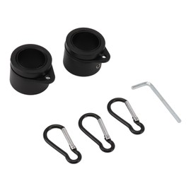 2 Pcs G3/4 Flag Pole Rings Aluminium Alloy 360° Rotating Anti Wrap Spinning Flagpole Mounting Clip Kit Black
