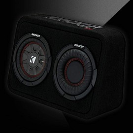 KICKER CompRT Thin Profile 6.75 Inch 2 Ohm Subwoofer Vented Enclosure Speaker