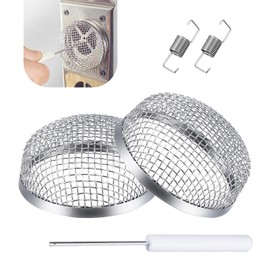 Shakas 2 PCS RV Furnace Vent Screen, Stainless Steel Stove Flying Insect Protection Barrier Mesh Cover, Multi-purpose Conversion Accessory for Do-therm Suburban RV Camper (Silver)