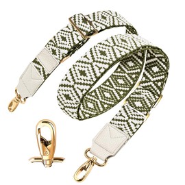 ZINZ 67-inch Non-Slip Replacement Shoulder Strap for Messenger, Tote, and Crossbody Canvas Bags - Rhombic Army Green