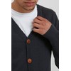 Blend Lennard Men's Fine Knit Cardigan with V-Neck and Button
