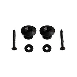 Metallor Guitar Strap Locks and Buttons End Pins with Mounting Screws and Washers for Electric Guitar Bass Acoustic Guitar Ukulele Mandolin Black.