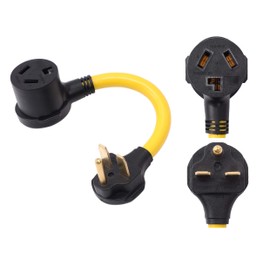 ONETAK NEMA 6-30P to 10-30R 240V 30 Amp 3 Prong Male Plug to 3 Prong Female Receptacle Dryer Power Cord Adapter