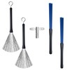 CashBeat 2-Pair Retractable Drum Brushes Wire Nylon with Drum Tuning