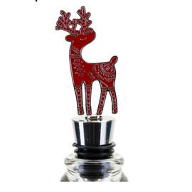 Festive Christmas Wine Stopper, 4 Designs, Reindeer, Xmas Tree, Fox or Robin ~ one Sent at Random