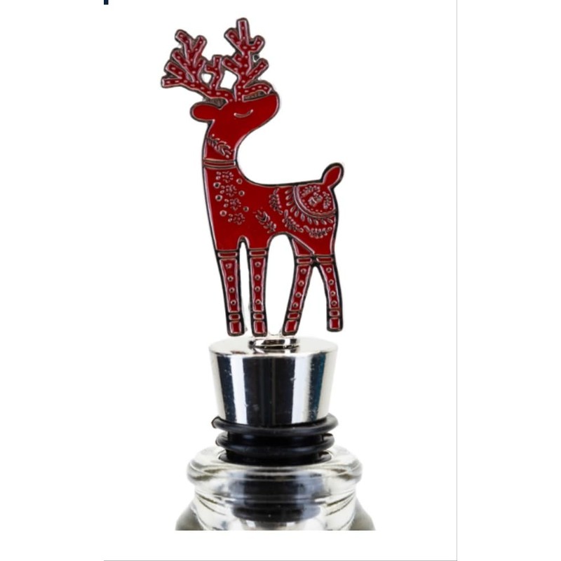 Festive Christmas Wine Stopper, 4 Designs, Reindeer, Xmas Tree, Fox