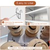 sourcing map 25Pcs 3.94" Pegboard Hook Display Hook, Metal Grid