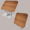 Luxdecor Wood Book Stand for Reading,Adjustable Book Holder with 360°Rotating