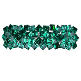 Austrian Crystal Bridal Hair Barrettes, Rhinestones Vintage Hair Clips, Sparkly Glitter Crystal Hairgrip Wedding Hair Headwear Accessories for Women Girls (Green-d)