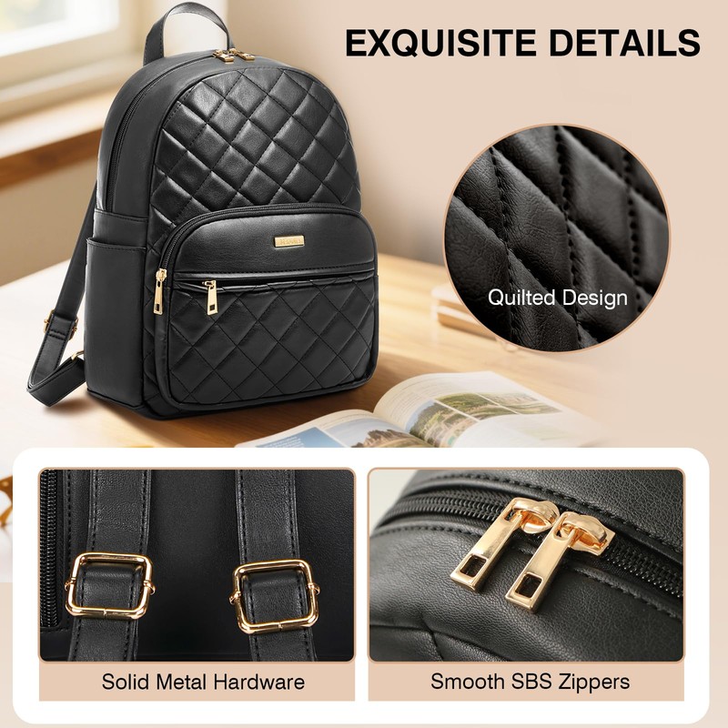 Marvolia Mini Backpack for Women - Vegan Leather Small Fashion