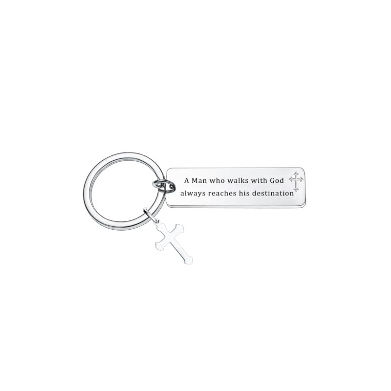 malyunin Christian Gift Keychain For Men Religious Gift Bible Verse
