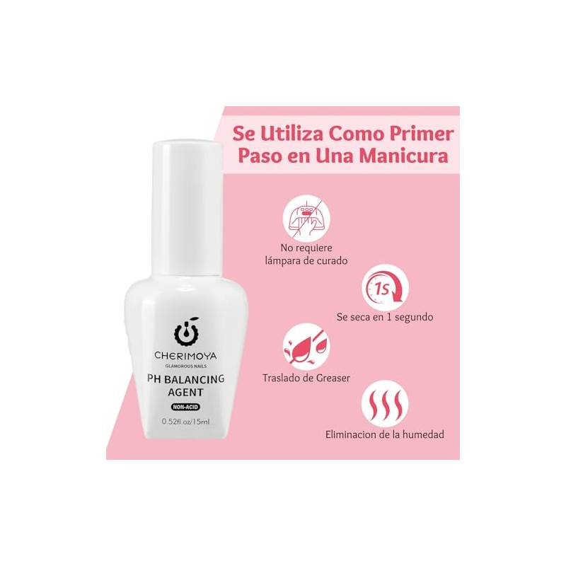 CHERIMOYA Deshidratador de Uñas sin Ácidos 15ml,PH Balancing Agent |