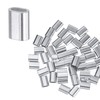 M METERXITY 150-Pack Aluminum Crimping Loop Sleeves, 1.5mm 1/16" Single