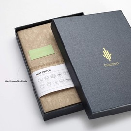 Deziliao A5 Classic Hardcover Notebook with Pen Loop, College Ruled Writing Journal Notebook, Thick 100 Gsm Lined Paper, Luxury Gift Box, 5.2"x8.5" , DE0004MI