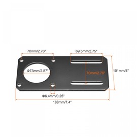 sourcing map Motor Bracket Motor Mounting Holder 188x101mm Black for NEMA 34 Stepper Motor