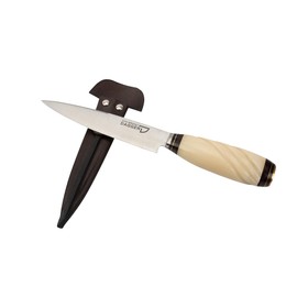 Generic Argentinian Steak Knife with Cow Bone Handle | Dagger Stainless Steel 420 Blade (262, Grams), White, 727373129069