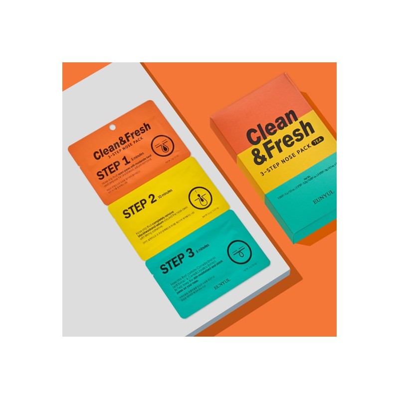 Eunyul Clean & Fresh 3-Step Nose Pack 7-Pack Set /