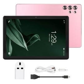 10.1 Inch Tablet for Android 13.0 4GLTE Tablet 8 Core Front 12MP Rear 24MP Camera 2560X1600 Resolution Tablet 100‑240V UK Plug Pink