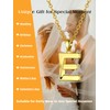 Bestyle Gold Letter E Necklace Capital Letter E Pendant Alphabet