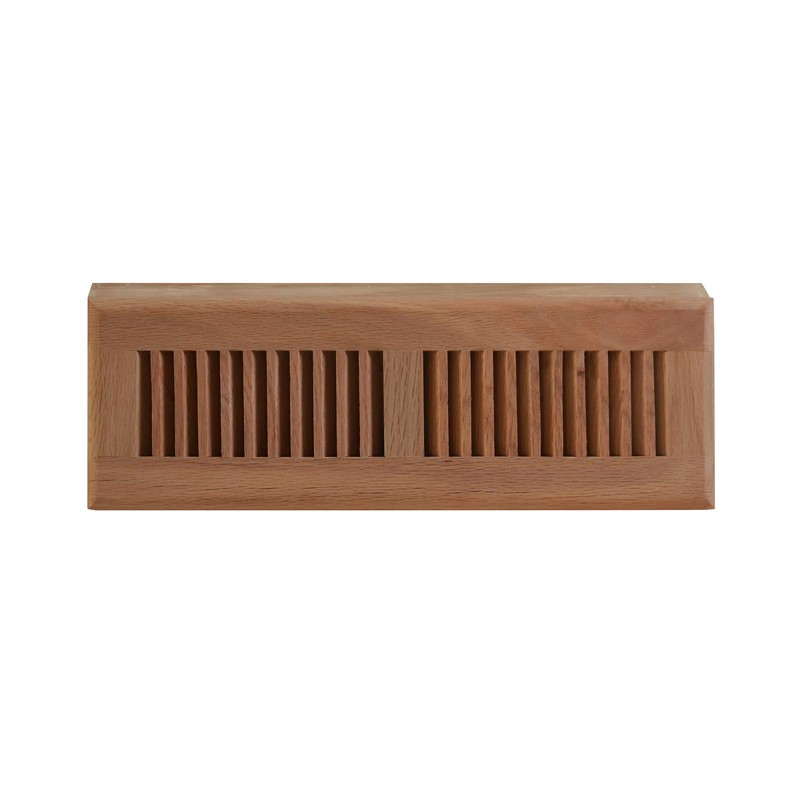 WELLAND Red Oak Baseboard Diffuser Wood Vent Register,15 L X
