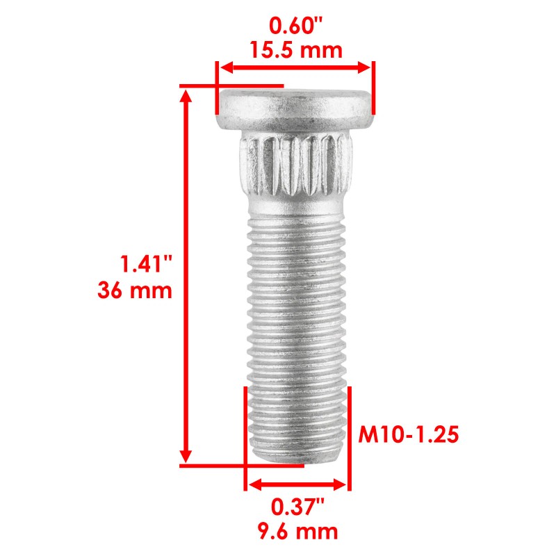 Can-am 8 Front or Rear Wheel Stud Fits Can-AM Defender