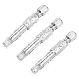 sourcing map 3/16" Magnetic Hex Head Screwdriver Bit, 1/4" Hex Shank 2" Length S2 Steel Power Tool, 3 Pcs