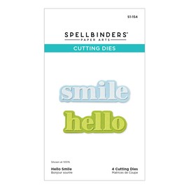Spellbinders S1-154 Hello Smile Etched Dies from The Out and About Collection