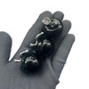 Sunshcat Natural Black Obsidian 1.18 Inchs Apple Crystal and Healing