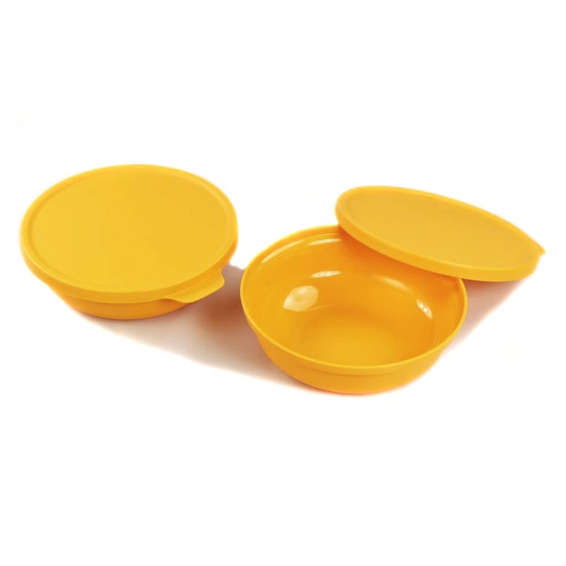 Tupperware Aloha 450 ml Yellow Serving Bowl Salad Bowl (2)