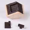 3D Wooden Brain Teaser Puzzle Cube Wooden Puzzles T-Shaped Jigsaw