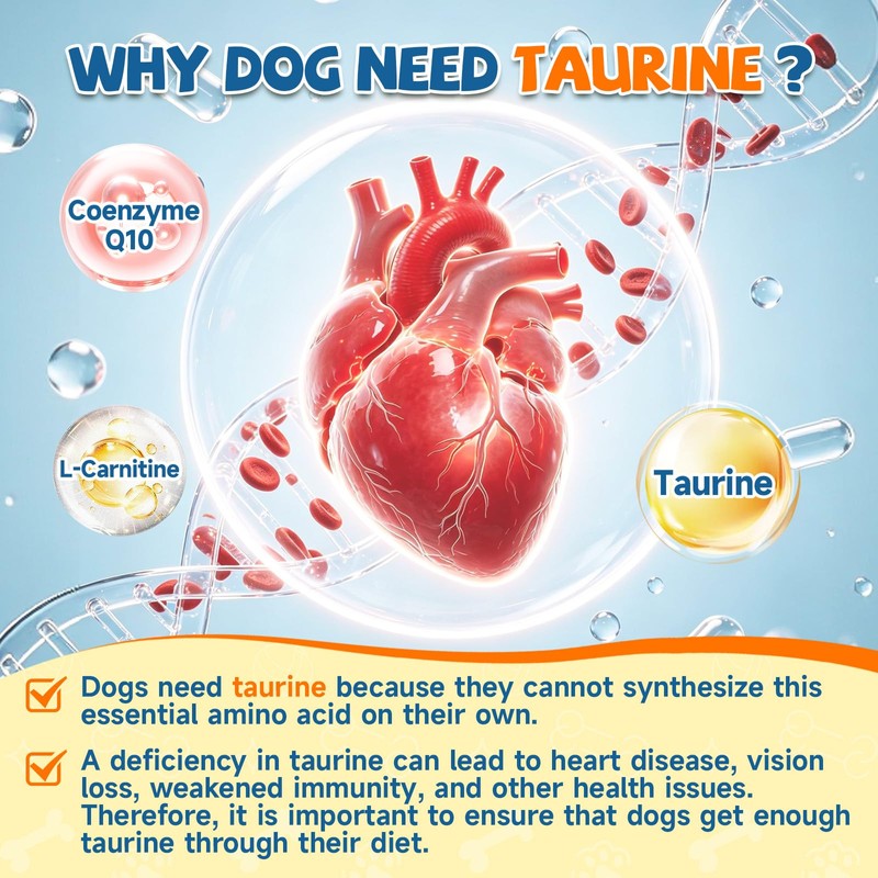 Taurine for Dog Taurine Powder, Heart Cardiac Vision Energy Hip