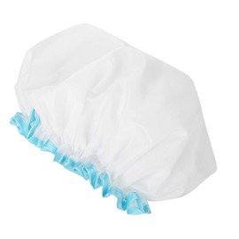 Ducha Impermeable Para Adultos Capa De Ducha Impermeable De Doble Capa Espesar Gorro De Baño Elástico Para Mujer Sombrero(L)