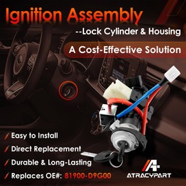 Ignition Assembly, Lock Cylinder Switch & Cylinder Housing, with Keys, Compatible with 2017-2022 Kia Sportage, Replaces# 81900-D9G00