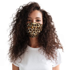 - Kids’ Premium Community Mask, Everyday Mouth and Nose Mask, Washable up to 90°, Easy to Fit, Nose Clip and Filter Bag, Oeko-Tex 100, Reusable - leopard