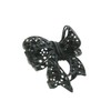 VINGTAINE H-139-BK- Hair Claw Ribbon Shaped Rhinestone Hair Clip Head