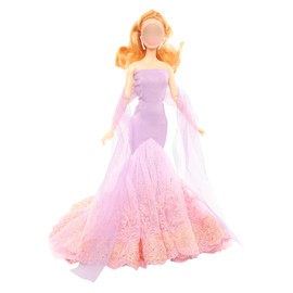 BARWA Pink Wedding Dress Evening Party Princess Pink Gown Dress for 11.5 Inch Girl Doll Xmas Gift