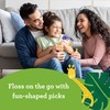 GuruNanda Dental Floss Picks for Kids, Extra-Long Giraffe-Shaped Picks, Fluoride-Free,