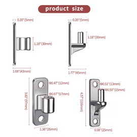 2 Pack 304 Stainless Steel Gate Hinges, 5/8'' Wall Mount Gate Hinge for Farm Gates Wooden Fence, Capacity up to 600lbs