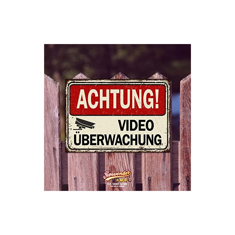 Video Surveillance Sign Prohibited Attention Saying Funny Sign Warning Sign