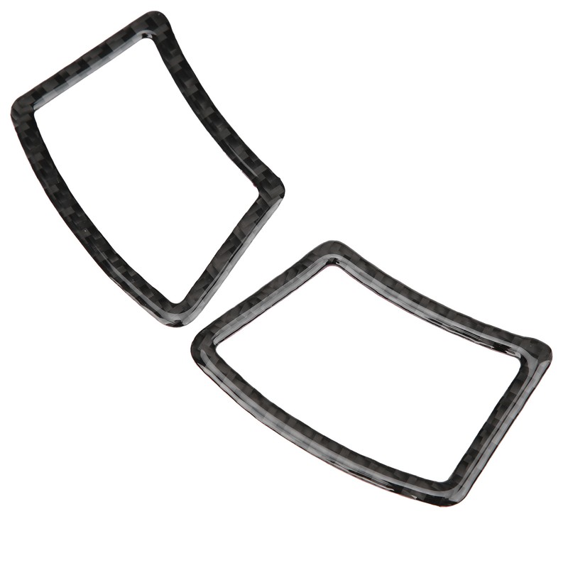 2pcs Dashboard Air Vent Trim Soft Carbon Fiber Frame Fit