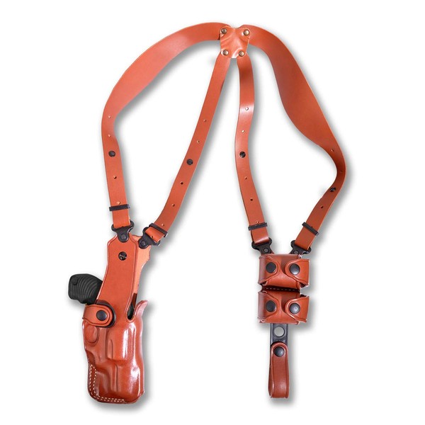 MASC Premium Leather Vertical Shoulder Holster System with Double Speed