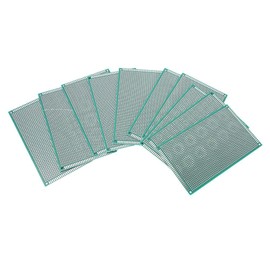 Breadboard, Pack of 10, 9 x 15 cm, Tin-Plated Pegboard, Double-Sided Prototype PCB Circuit Board, High-Quality Breadboard, Stable Performance, Long Service Life