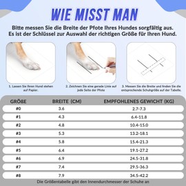 Eyein Pack of 4 Dog Shoes, Mesh Breathable Dog Shoes, Paw Protection with Non-Slip Sole for Hot Summer Floors, Reflective Dog Shoes for Night Walks Outdoors, Blue, Size 7