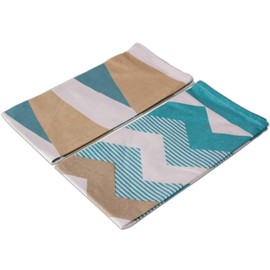 Sterzbachs 100% Cotton Kitchen Towels, 45 x 90 cm, Set of 2, 170 GSM, High-Quality Cotton Tea Towels, Dish Towels, Super Absorbent and Sustainable ZigZag - Blue