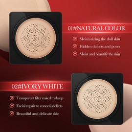 Pilzkopf Luftkissen CC Creme – Die ultimative BB Creme Feuchtigkeitsspendende Aufhellende Gleichmäßiger Hautton(Natürlich) für einen makellosen Look.