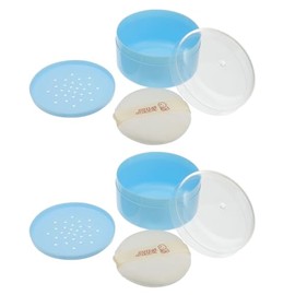 Genérico 1 Juego Estuche De Polvos De Talco Bocadillos Para Bebe Lavado De Bebe Bebe Talco Equipo Juguetes Registro Papelera Tijeras Estuche De Soplo 